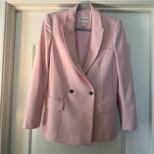 Club Monaco Light Pink Double-Breasted Tailored Blazer